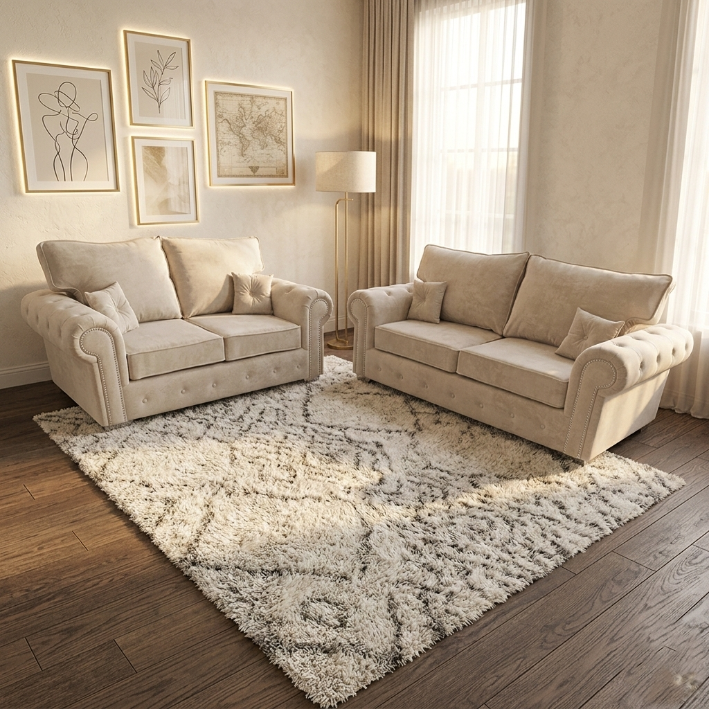 Heirloom Tufted 3+2 Sofa Set