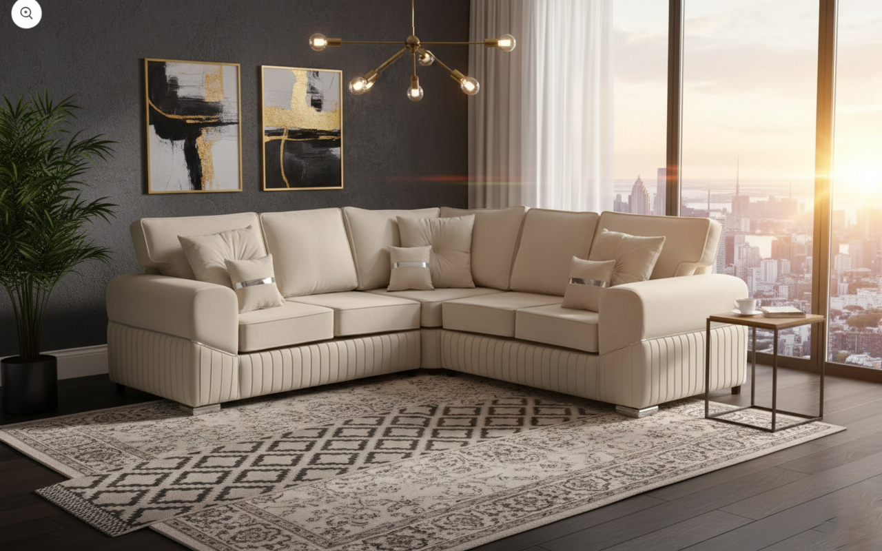 Monaco Corner Fullback - 2c2 - Bolster / Buttoned Cushions