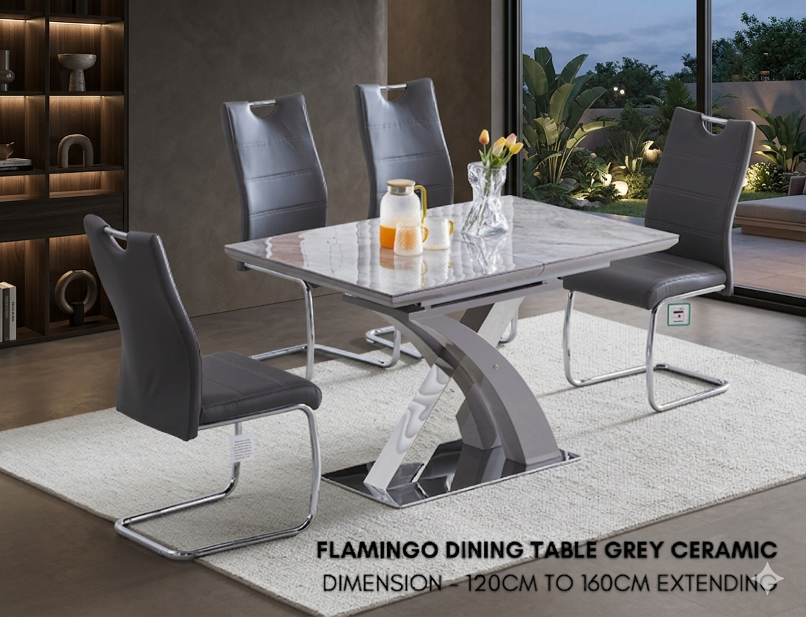 Flamingo Grey Ceramic Coffee Table
