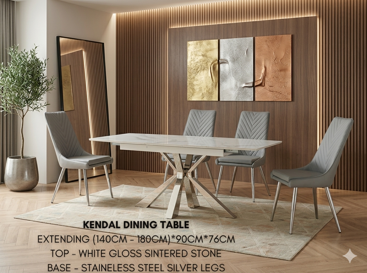 Kendal Extending Sintered Stone Dining Set